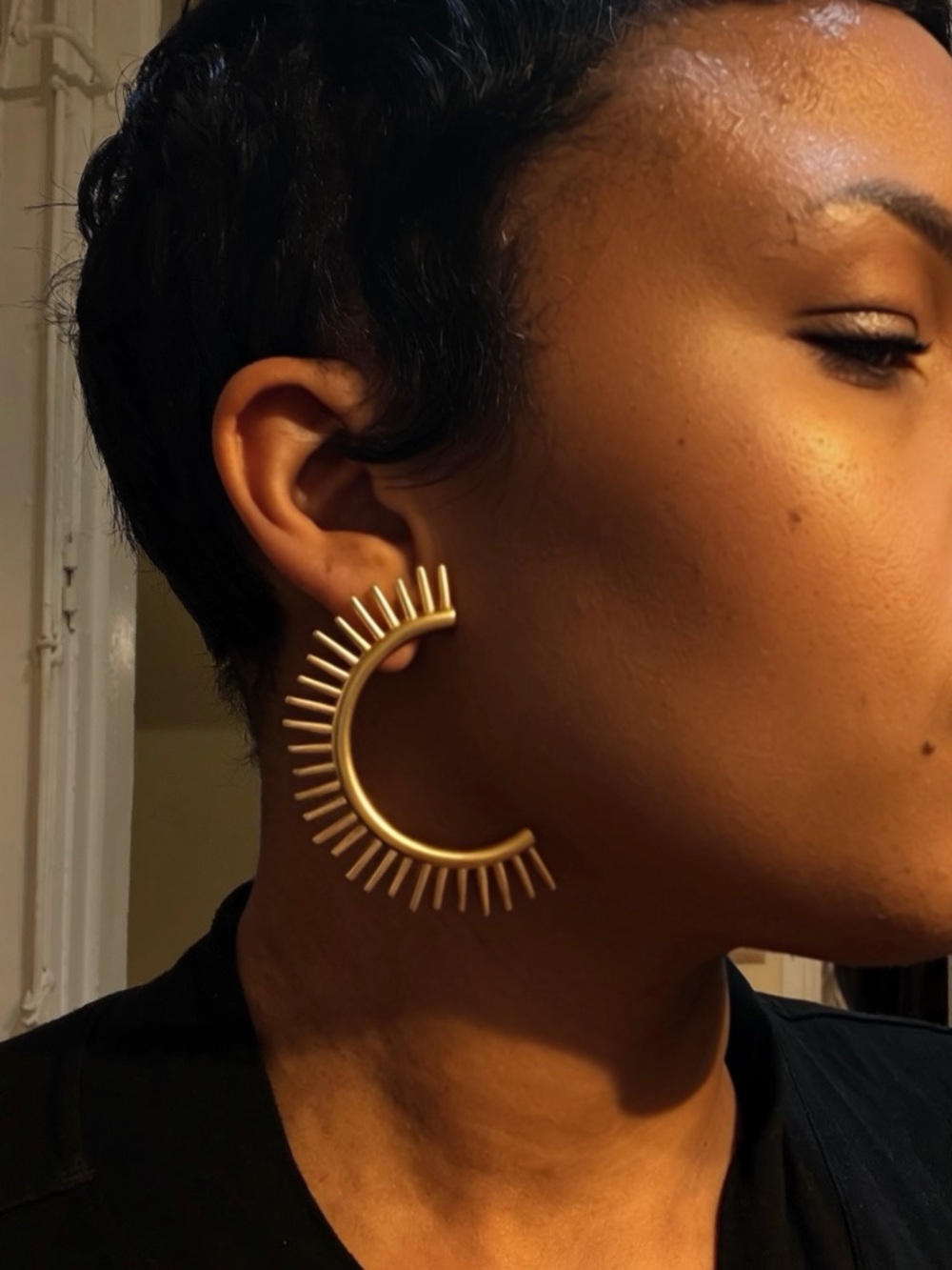 KHOI Gold Spike Earrings – Women Jewelry